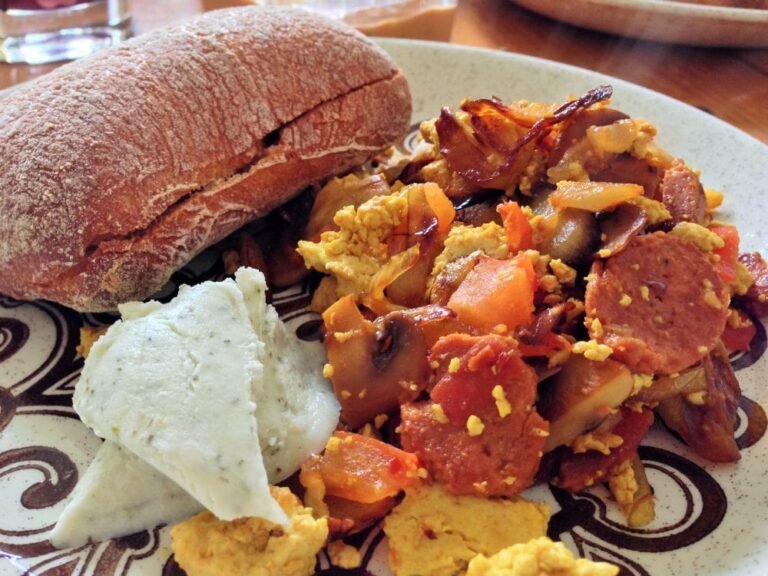 Vegan Tofu and Sausage Scramble