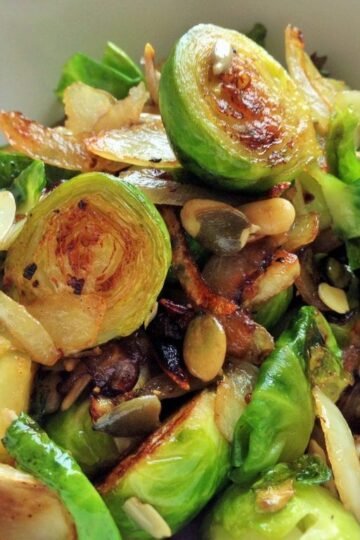 Nutty Vegan Brussels Sprouts
