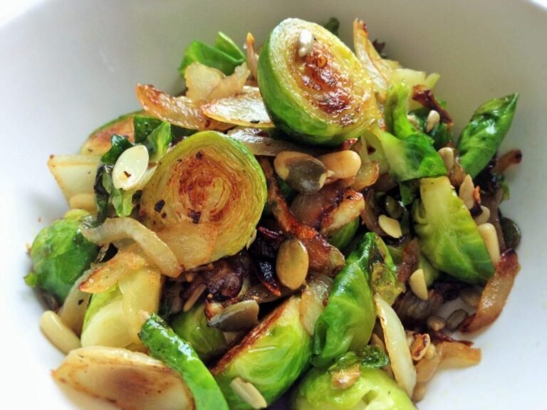 Nutty Vegan Brussels Sprouts