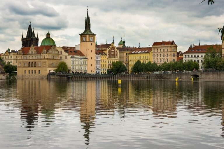 View of Prague from Kampa Island