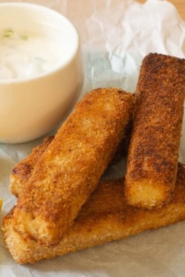 Plated Vegan Fish Sticks