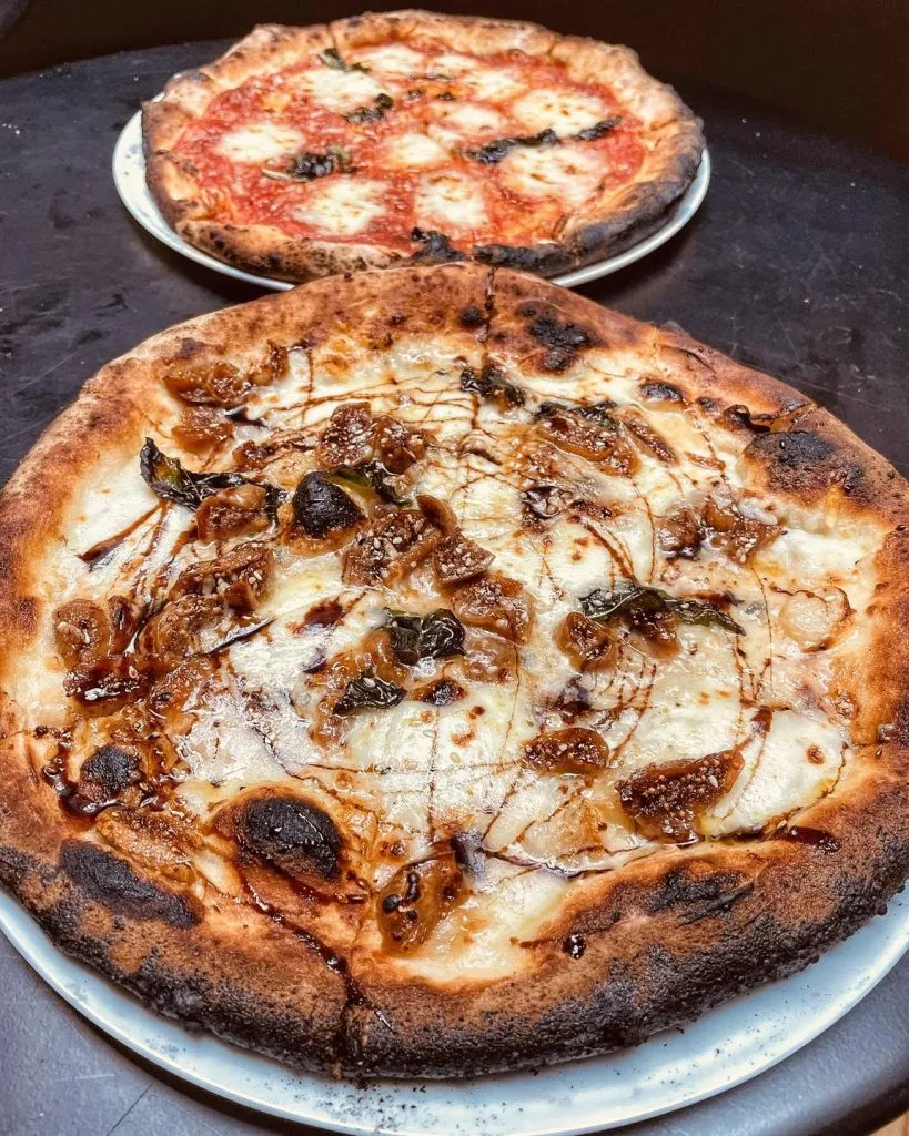 vegan pizza from Tavola Restaurant in Hell's Kitchen
