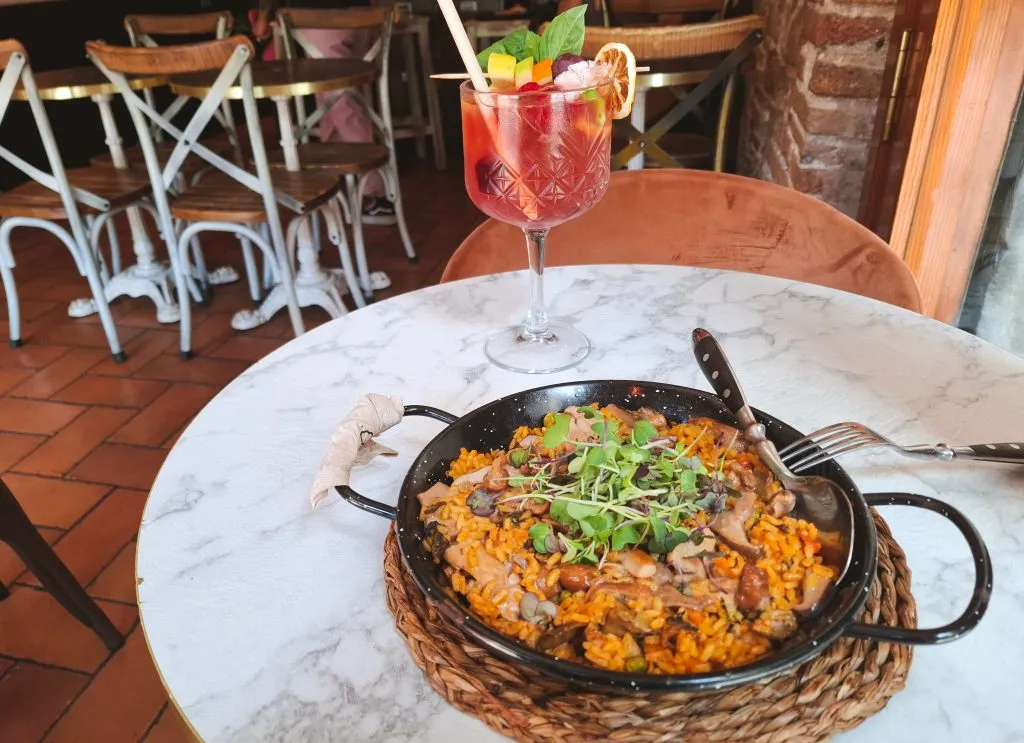 Vegan Mushroom Pallela from Bubita Sangria Bar in Barcelona