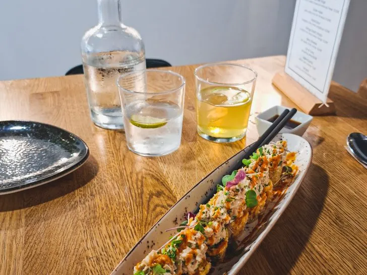 Vegan Geisha Roll from Roots & Rolls in Barcelona.