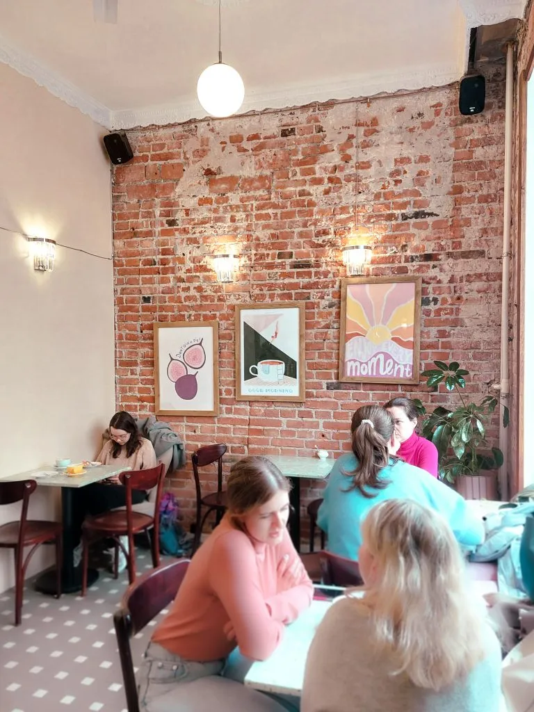Interior of vegan bakery in Warsaw called BAJA