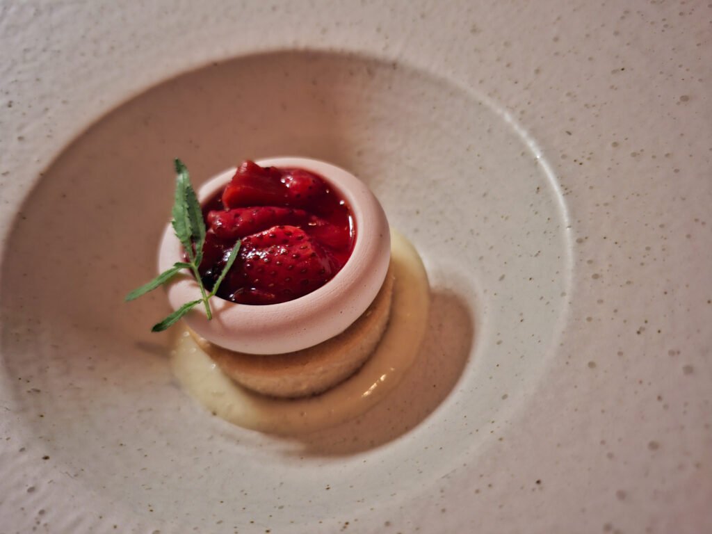 Vegan strawberry shortcake from Fabrik in Austin TX