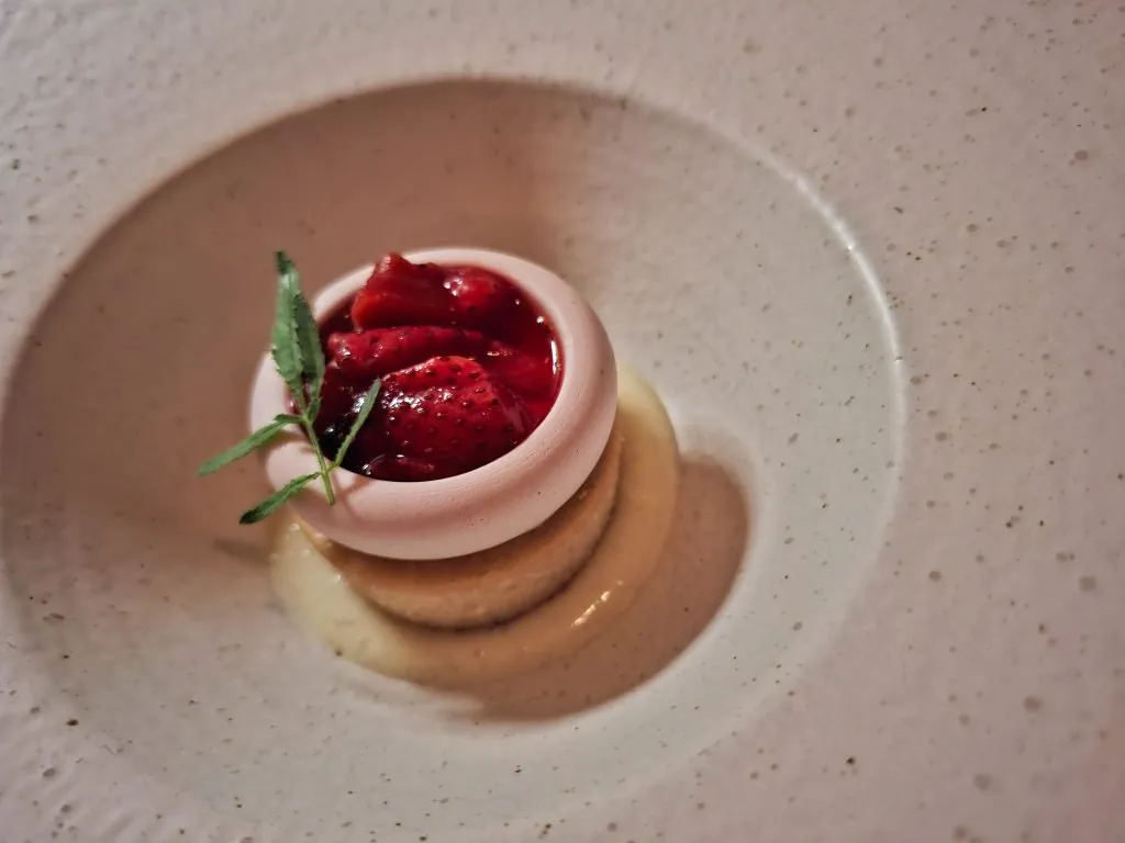 Vegan strawberry shortcake from Fabrik in Austin TX