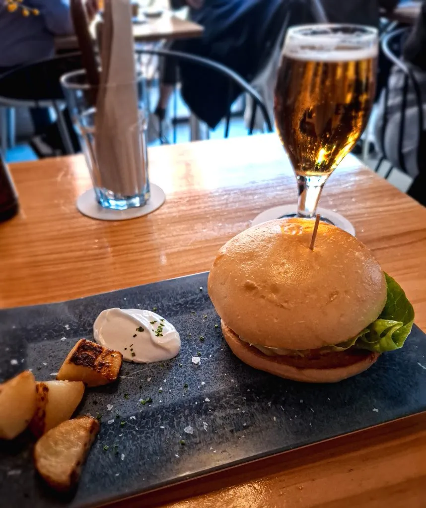 Vegan Burger from Blu Bar in Barcelona
