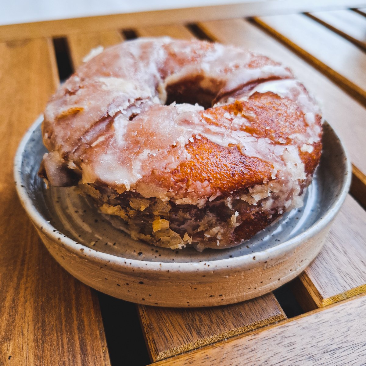 Vegan gluten free donut from Hanai Bakery in Barcelona