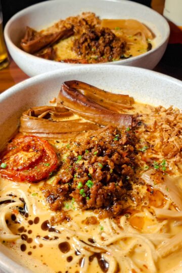 Vegan Tantanmen ramen from UMAMI Plant Based in Barcelona